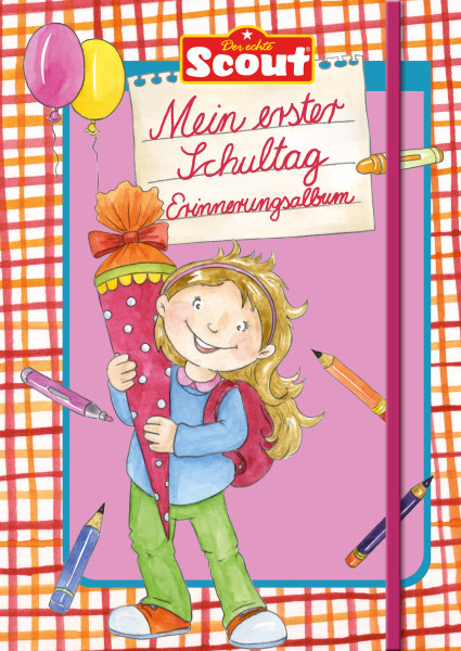 Mein erster Schultag Erinnerungsbuch - rosa Edition